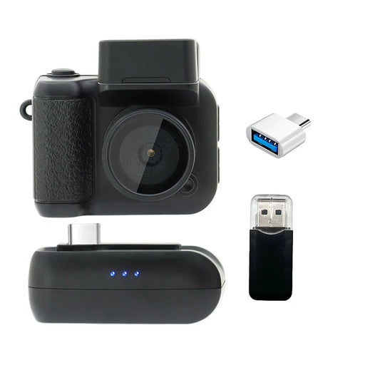 Y4000 Mini Keychain Camera with Screen HD 1080P Portable Retro Kids Cam Ultra Compact Pocket DV Video Recorder with Flash Lamp